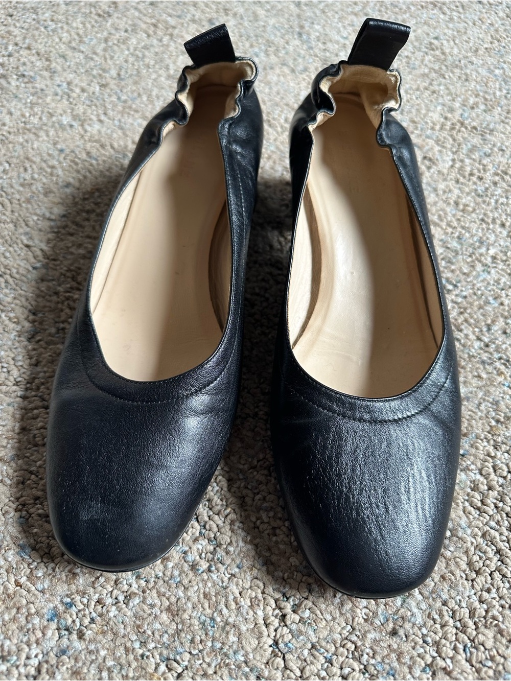 Everlane The Day Heel Black Leather Heel Pumps
